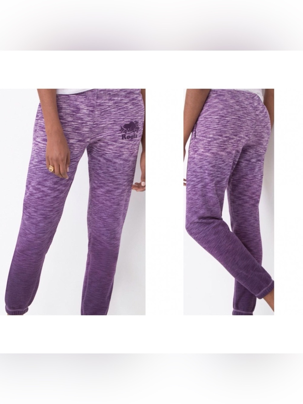 Roots Purple Ombre Space - Dye Jogger Sweatpants Size Medium Women’s